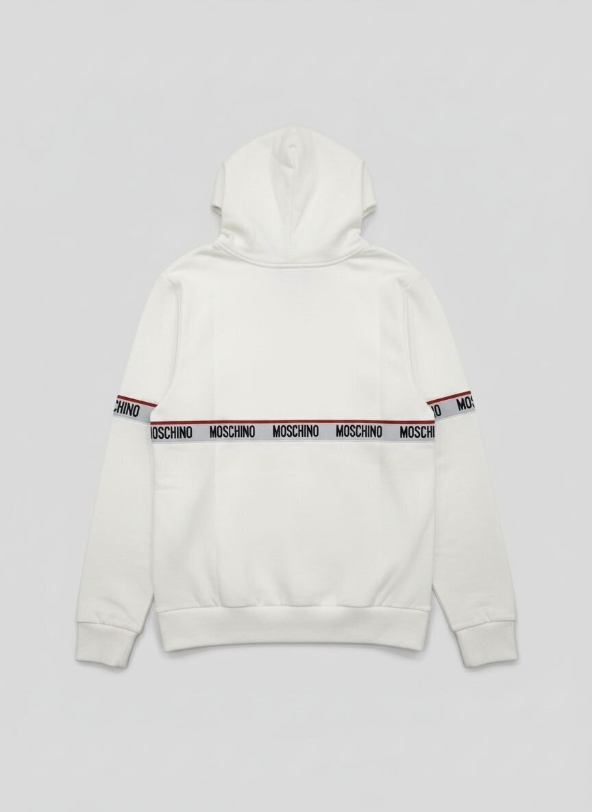 MOSCHINO  Felpa Cappuccio Con Banda Centrale Uomo |  JEK PIT