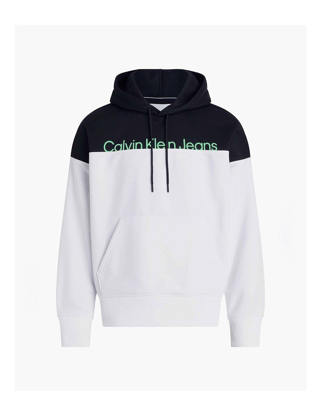 CALVIN KLEIN  Felpa Bicolor Cappuccio Logo Fluo Uomo |  JEK PIT