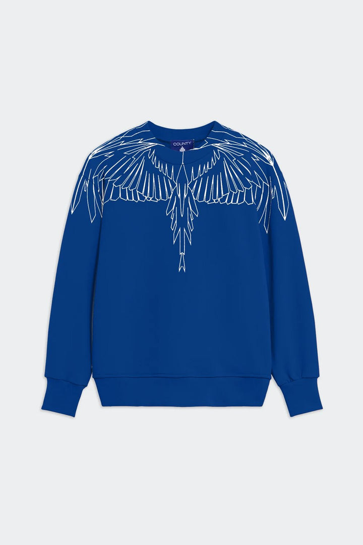 COUNTY OF MILAN - BURLON  Felpa Giro Aquila Geometrica Uomo |  JEK PIT