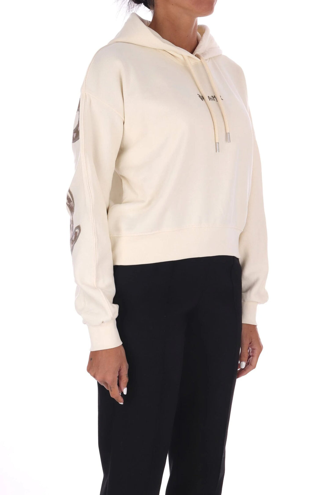 DISCLAIMER  Felpa Crop Con Cappuccio Stampa Retro Donna |  JEK PIT