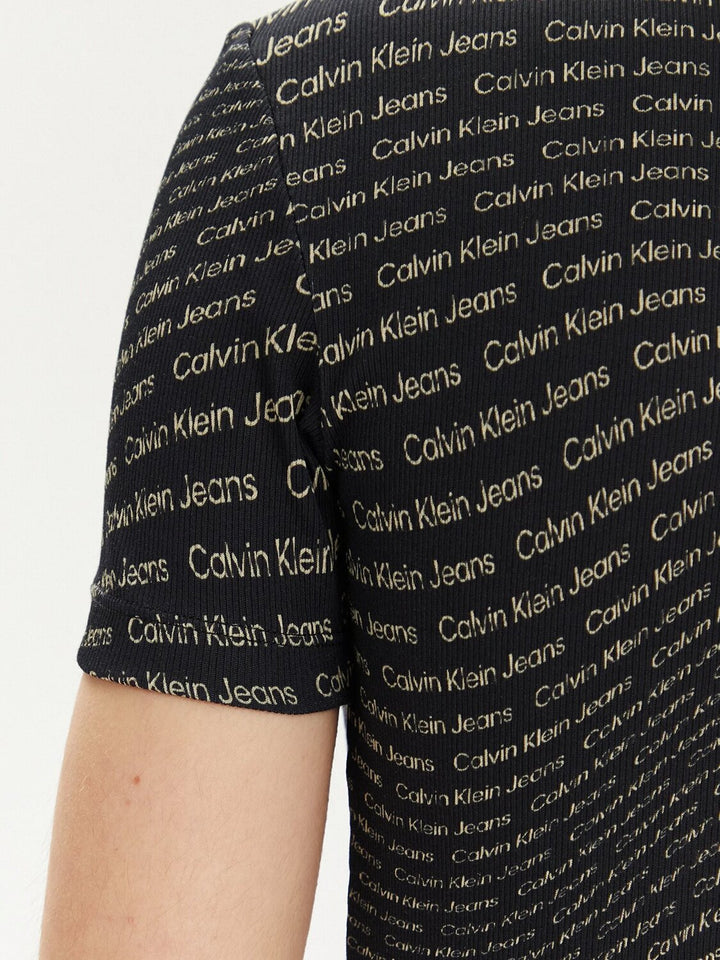 CALVIN KLEIN  t-Shirt Lupetto Logo Allover Donna |  JEK PIT