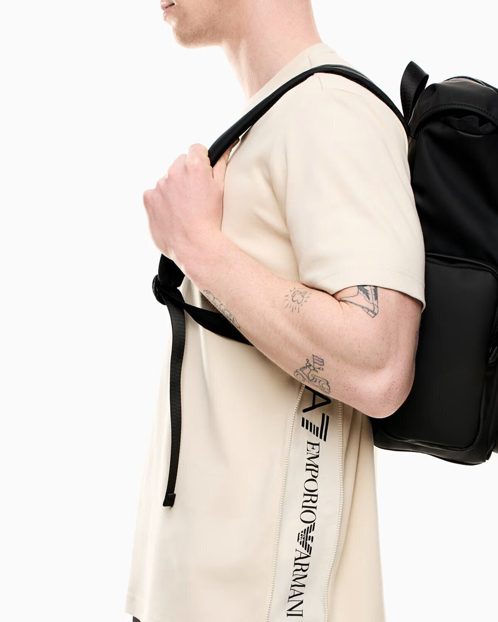 EMPORIO ARMANI EA7  t-Shirt Train Con Zip Logo Gommato Uomo |  JEK PIT