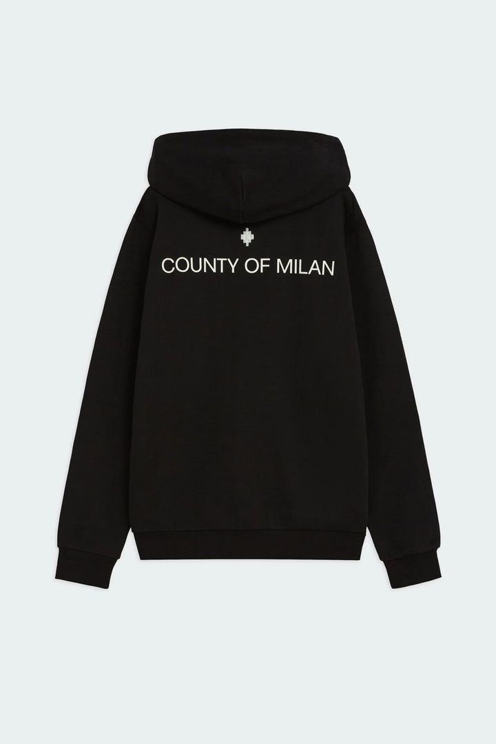 COUNTY OF MILAN - BURLON  Felpa Zip Logo Stampa Retro Uomo |  JEK PIT