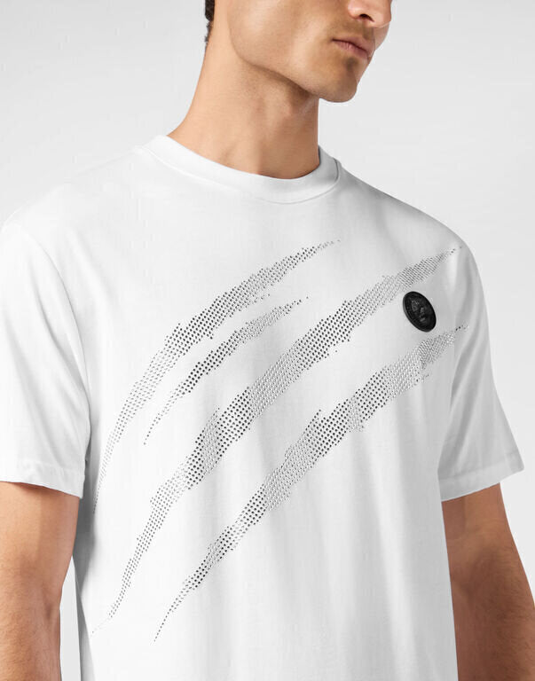 PLEIN SPORT  t-Shirt Round Neck Logo Tiger e Borchie Uomo |  JEK PIT