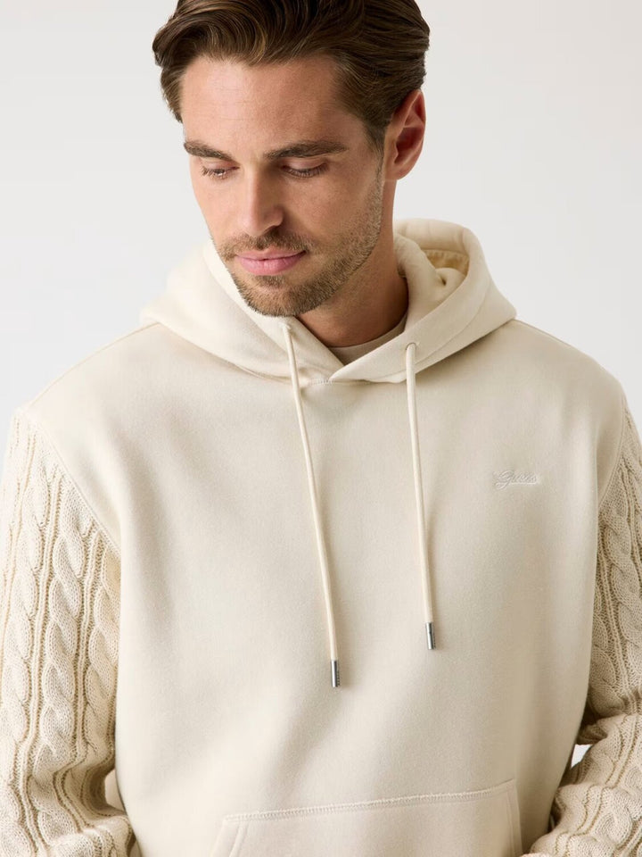 GUESS  Felpa Con Cappuccio Misto Maglia Uomo |  JEK PIT