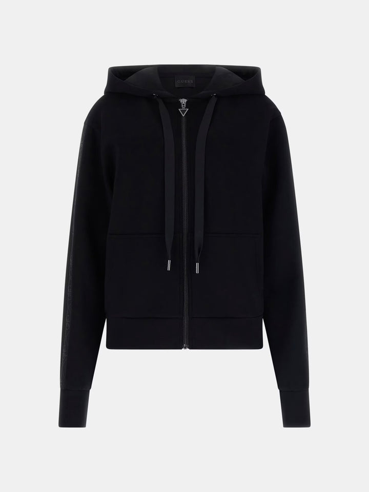 GUESS  Felpa Con Zip Logo Banda Laterale Donna |  JEK PIT