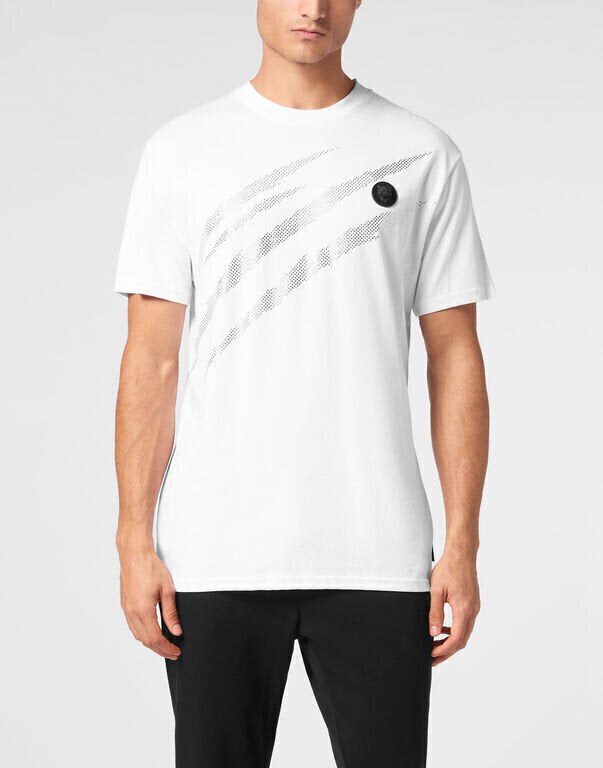 PLEIN SPORT  t-Shirt Round Neck Logo Tiger e Borchie Uomo |  JEK PIT