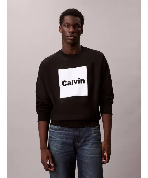 CALVIN KLEIN  Felpa Giro Con Stampa Centrale Uomo |  JEK PIT