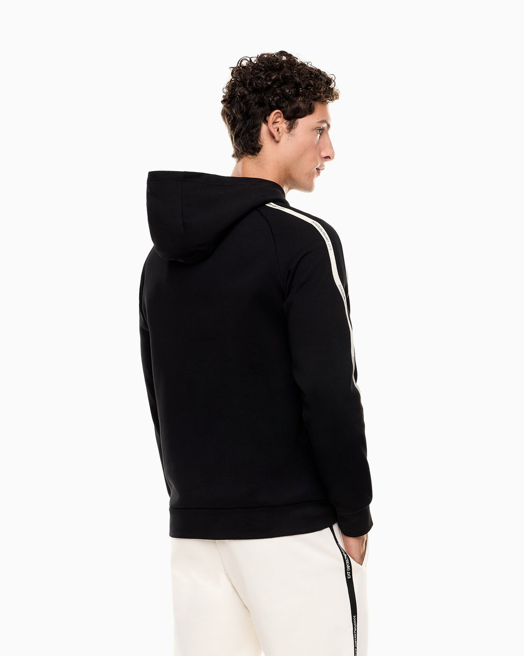 EMPORIO ARMANI EA7  Felpa Capp. Logo Su Banda Manica Piccolo Uomo |  JEK PIT