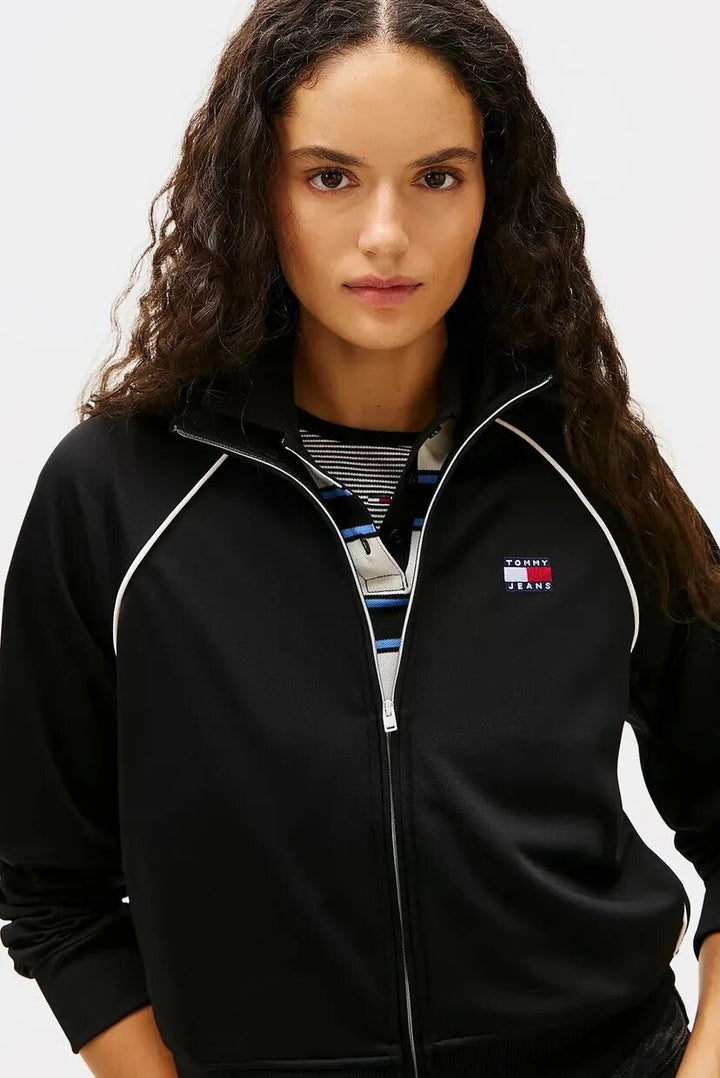 TOMMY JEANS  Felpa Con Zip e Logo Bandiera Donna |  JEK PIT