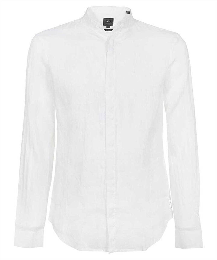 ARMANI EXCHANGE  Camicia Coreana Basic In Lino Uomo |  JEK PIT