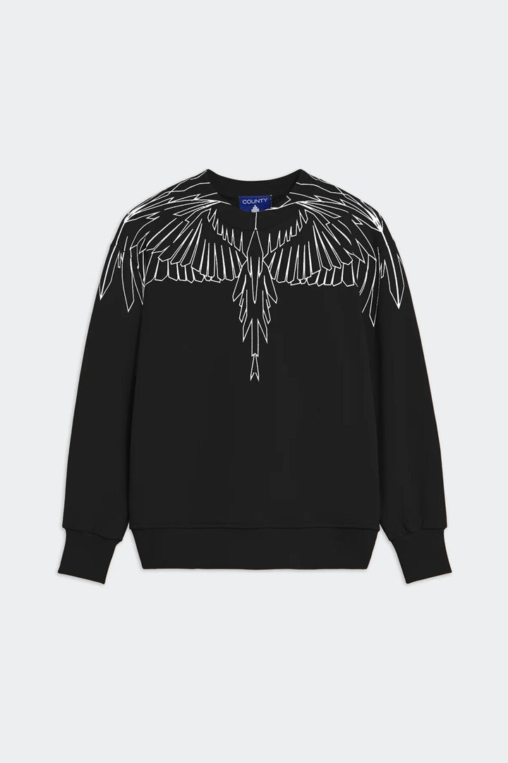 COUNTY OF MILAN - BURLON  Felpa Giro Aquila Geometrica Uomo |  JEK PIT