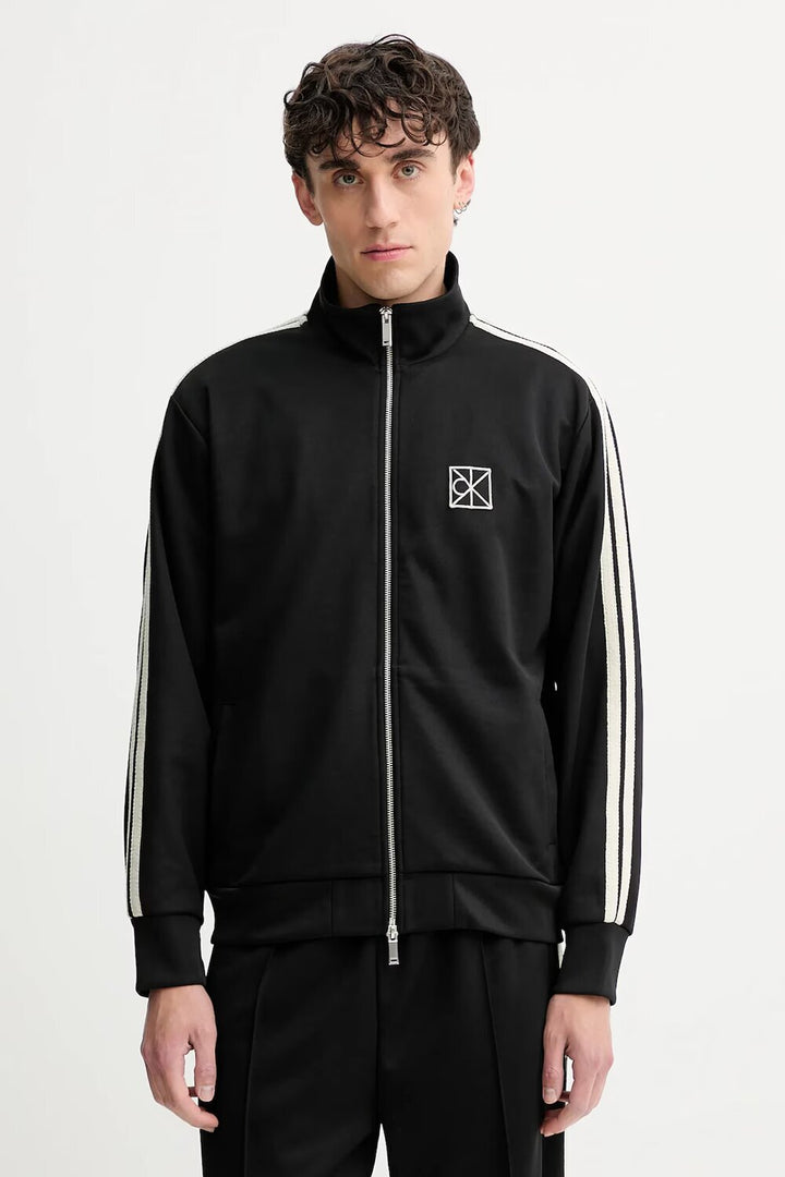 CALVIN KLEIN  Felpa Dbl Knt Stripe Con Zip e Banda Uomo |  JEK PIT