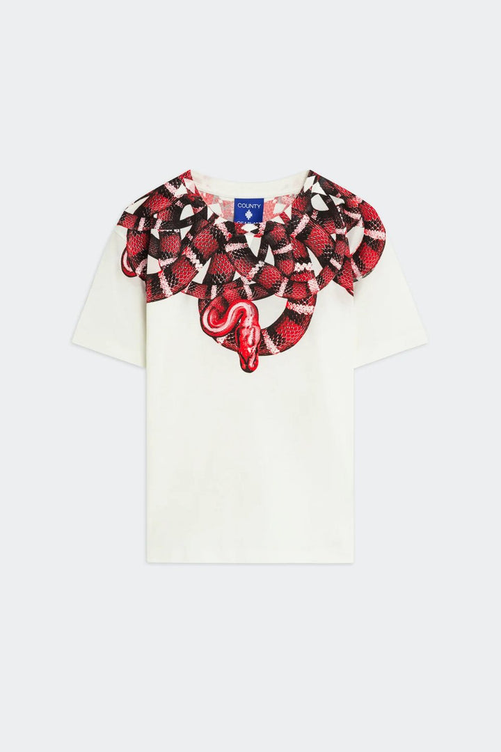 COUNTY OF MILAN - BURLON  t-Shirt Con Serpente Red Uomo |  JEK PIT