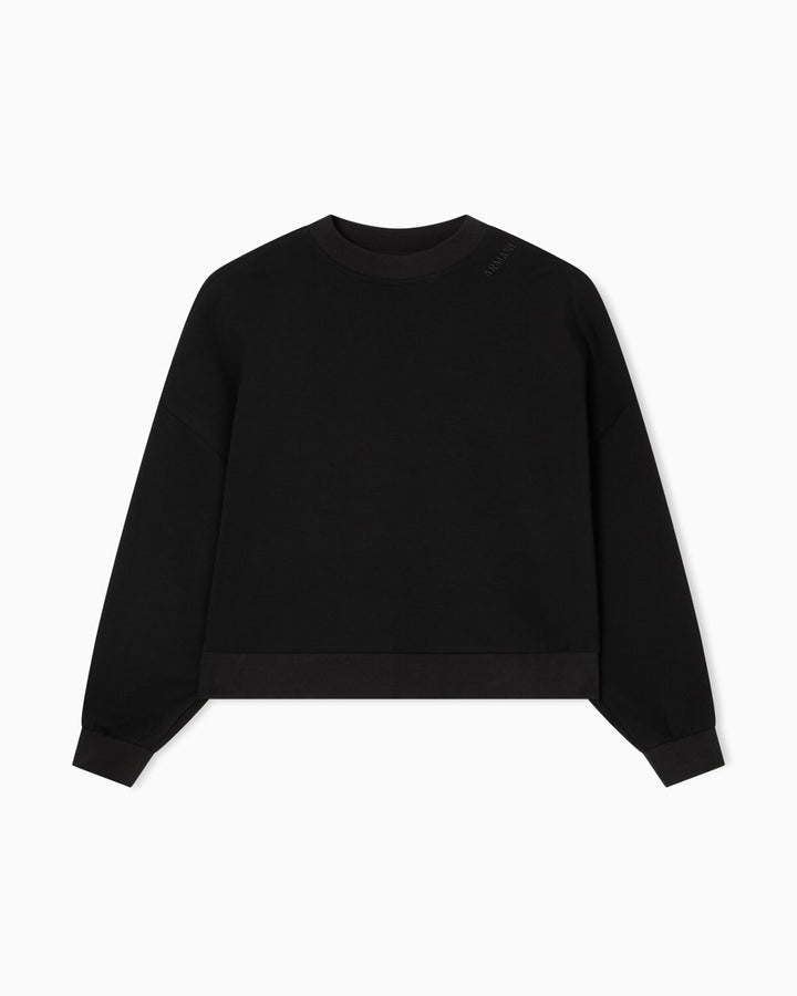 ARMANI EXCHANGE  Felpa a Giro Logo Ricamato Su Collo Donna |  JEK PIT