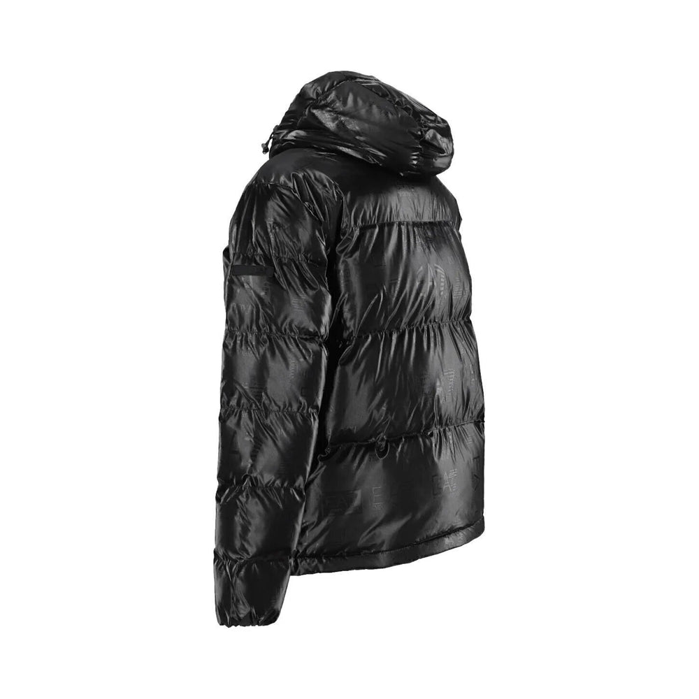 EMPORIO ARMANI EA7  Piumino Capp. Lucido Logo Allover Uomo |  JEK PIT