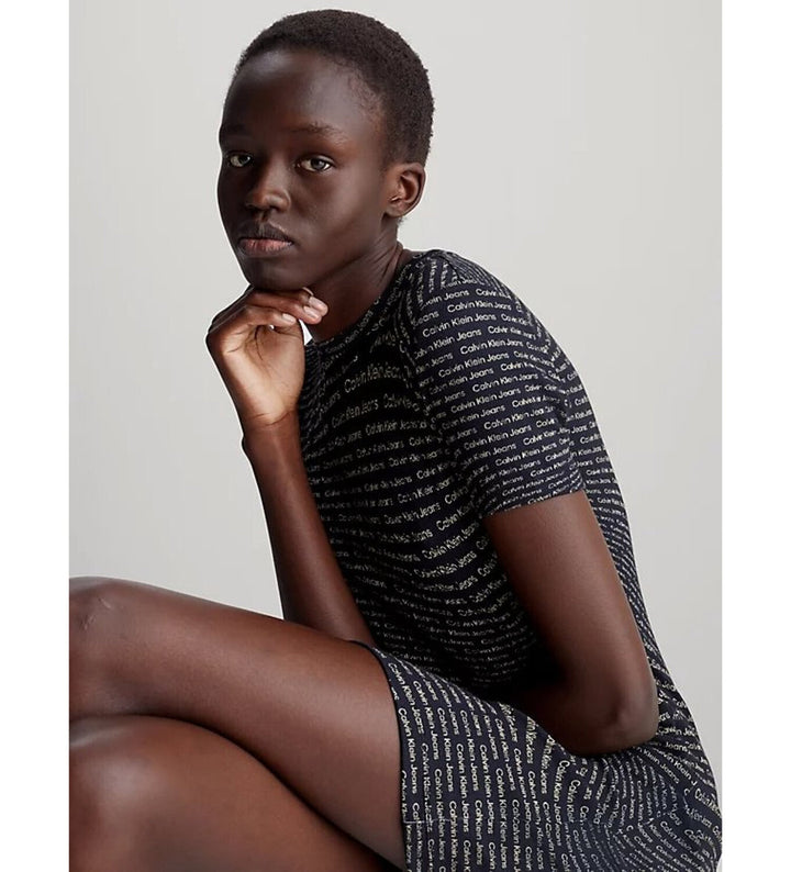 CALVIN KLEIN  Abito Logo Allover Donna |  JEK PIT