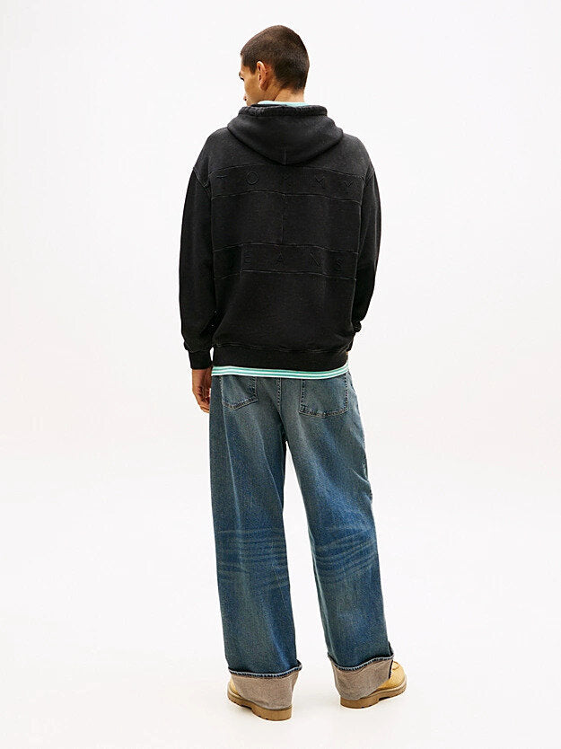 TOMMY JEANS  Felpa Con Cappuccio Con Logo Centrale Uomo |  JEK PIT