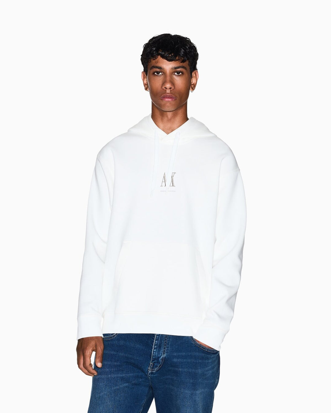 ARMANI EXCHANGE  Felpa Con Cappuccio Ricamo Centrale Uomo |  JEK PIT