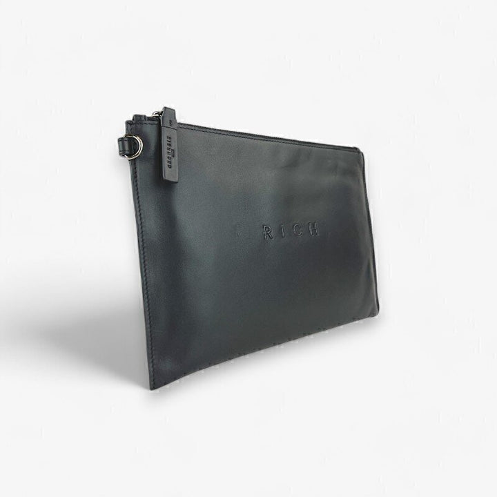 Pochette Pelle Logo Rilievo Unisex - JEK PIT