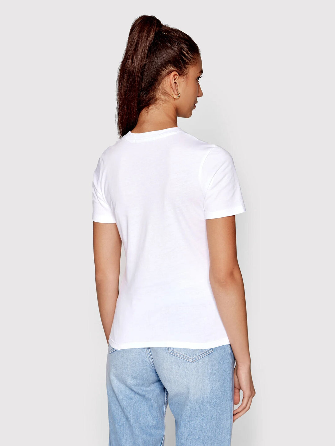 CALVIN KLEIN  t-Shirt Doppio Logo Ricamato Donna |  JEK PIT