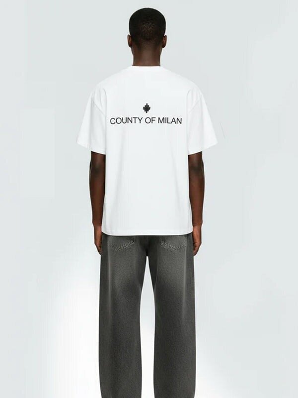 COUNTY OF MILAN - BURLON  t-Shirt In Jersey Logo Retro Grande Uomo |  JEK PIT