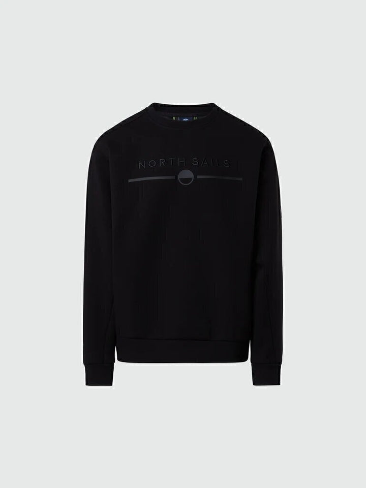Felpa Giro Logo Ricamato E Gomm. Uomo - JEK PIT