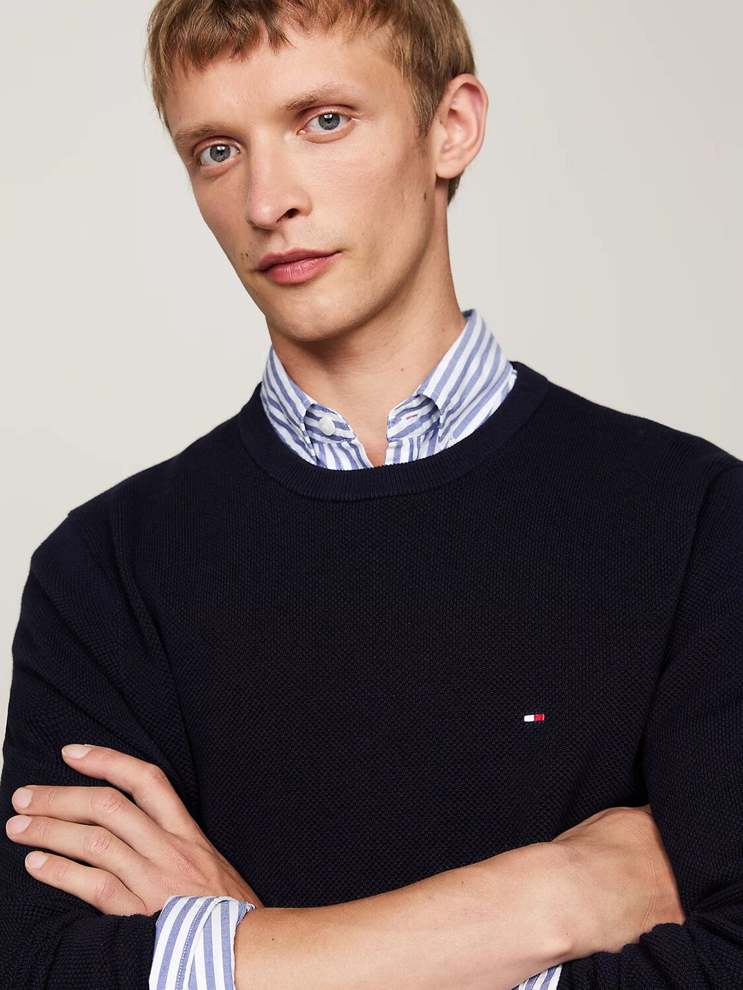 TOMMY HILFIGER  Maglione Girocollo Nido D`ape Uomo |  JEK PIT