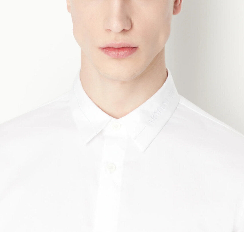 ARMANI EXCHANGE  Camicia Logo Ricamato Su Tinta Uomo |  JEK PIT