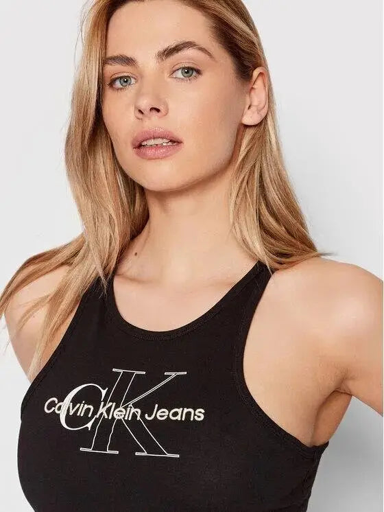 CALVIN KLEIN  Canotta Doppio Logo Ricamato Donna |  JEK PIT