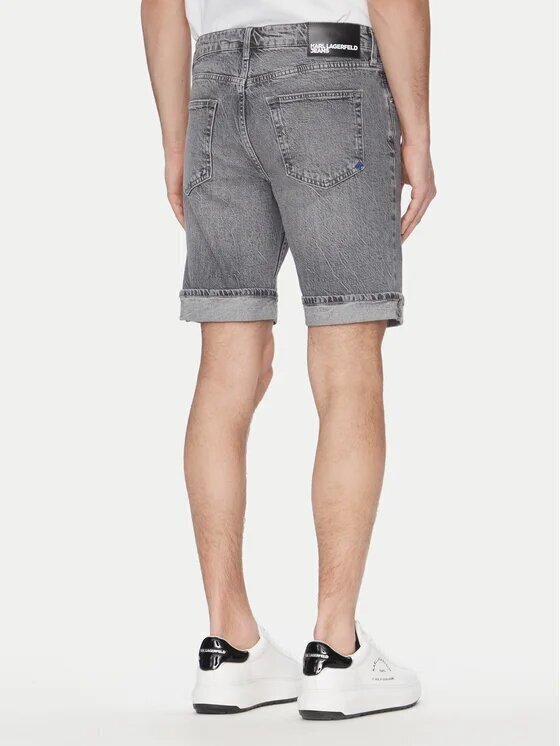 KARL LAGERFELD  Bermuda In Jeans Logo Risvolto Uomo |  JEK PIT