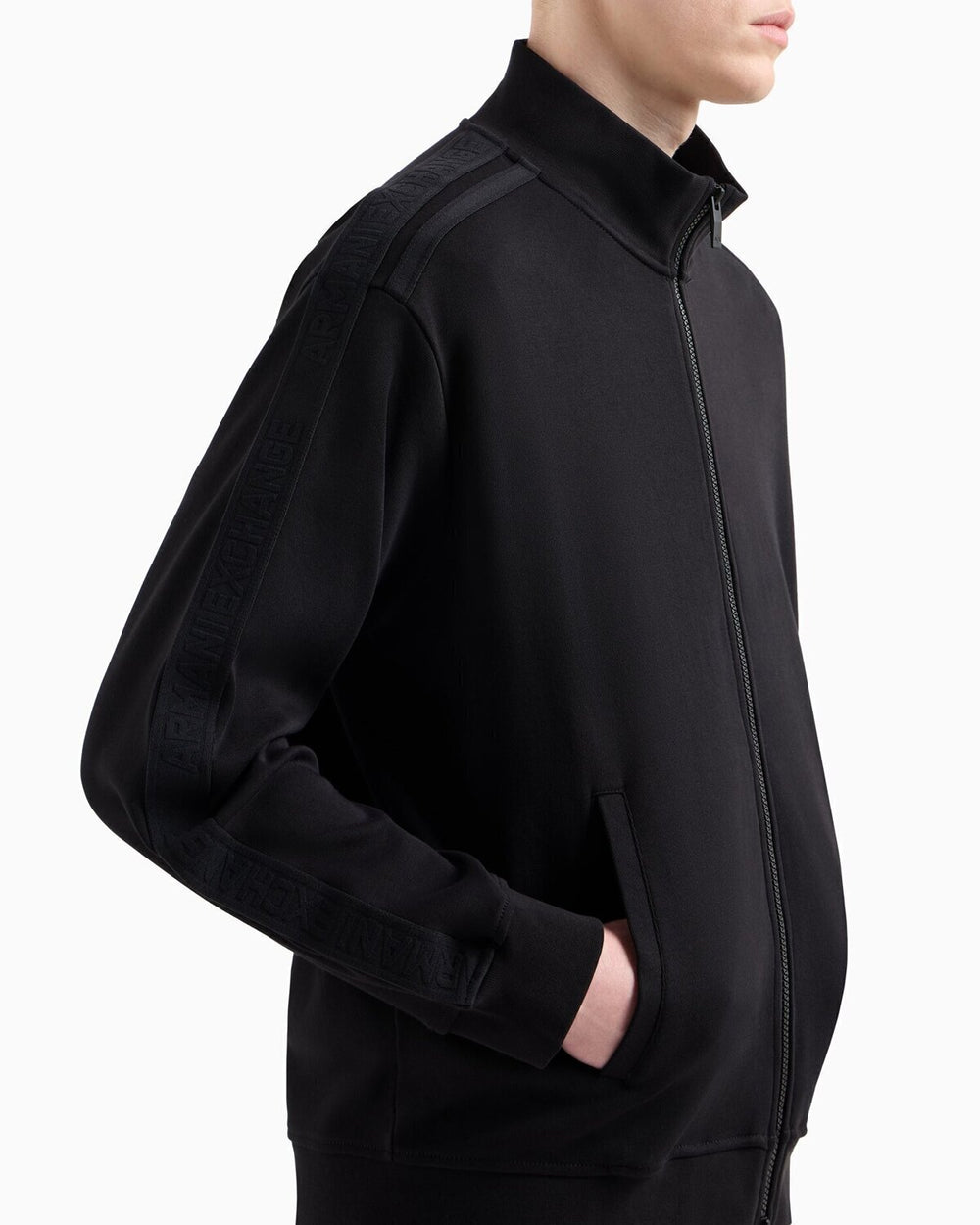 ARMANI EXCHANGE  Felpa Zip Logo Su Banda Later. Gr Uomo |  JEK PIT