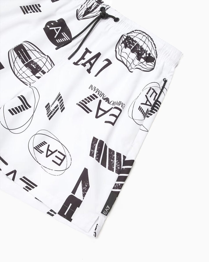 Boxer Beachwear Logo Allover Gr Uomo - JEK PIT