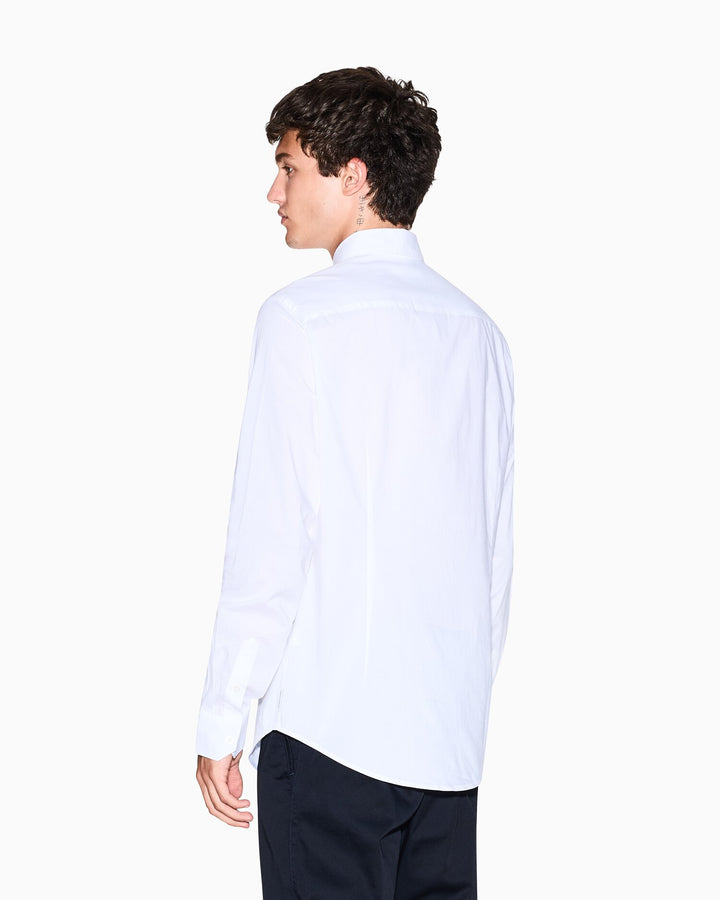 ARMANI EXCHANGE  Camicia Bottoni Scoperti Con Logo Ricamo Uomo |  JEK PIT