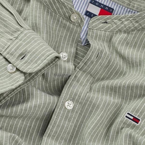 TOMMY JEANS  Camicia Tjm Linen Mix Coreana Gess. Uomo |  JEK PIT