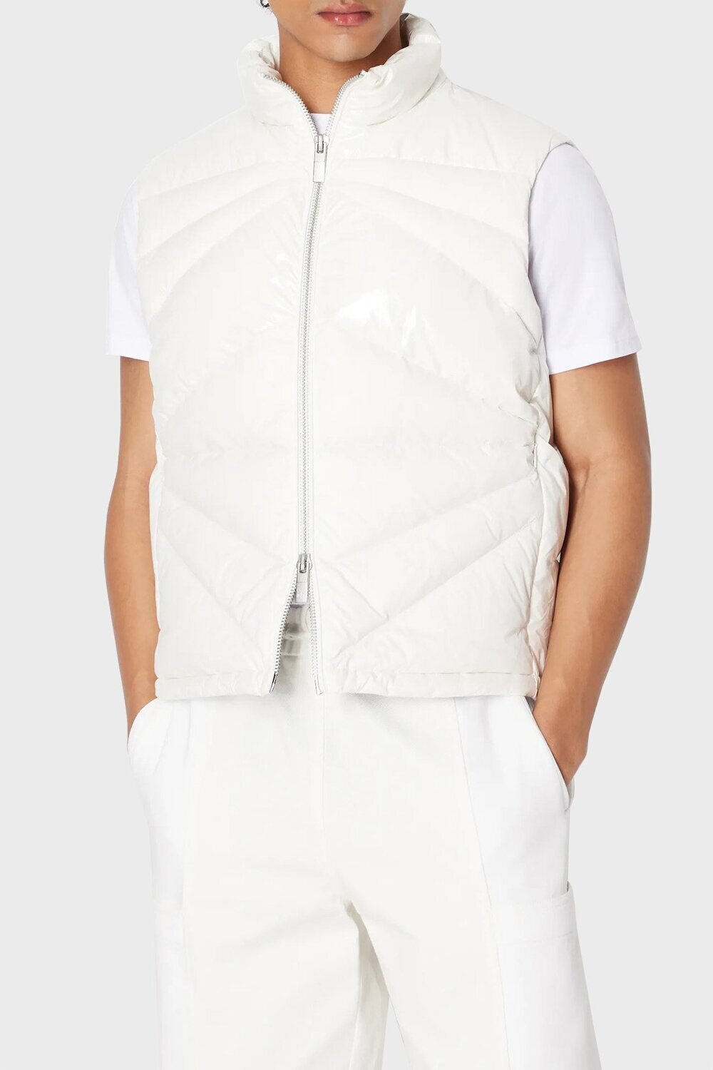 ARMANI EXCHANGE  Smanicato Misto Lucido Logo Collo Uomo |  JEK PIT