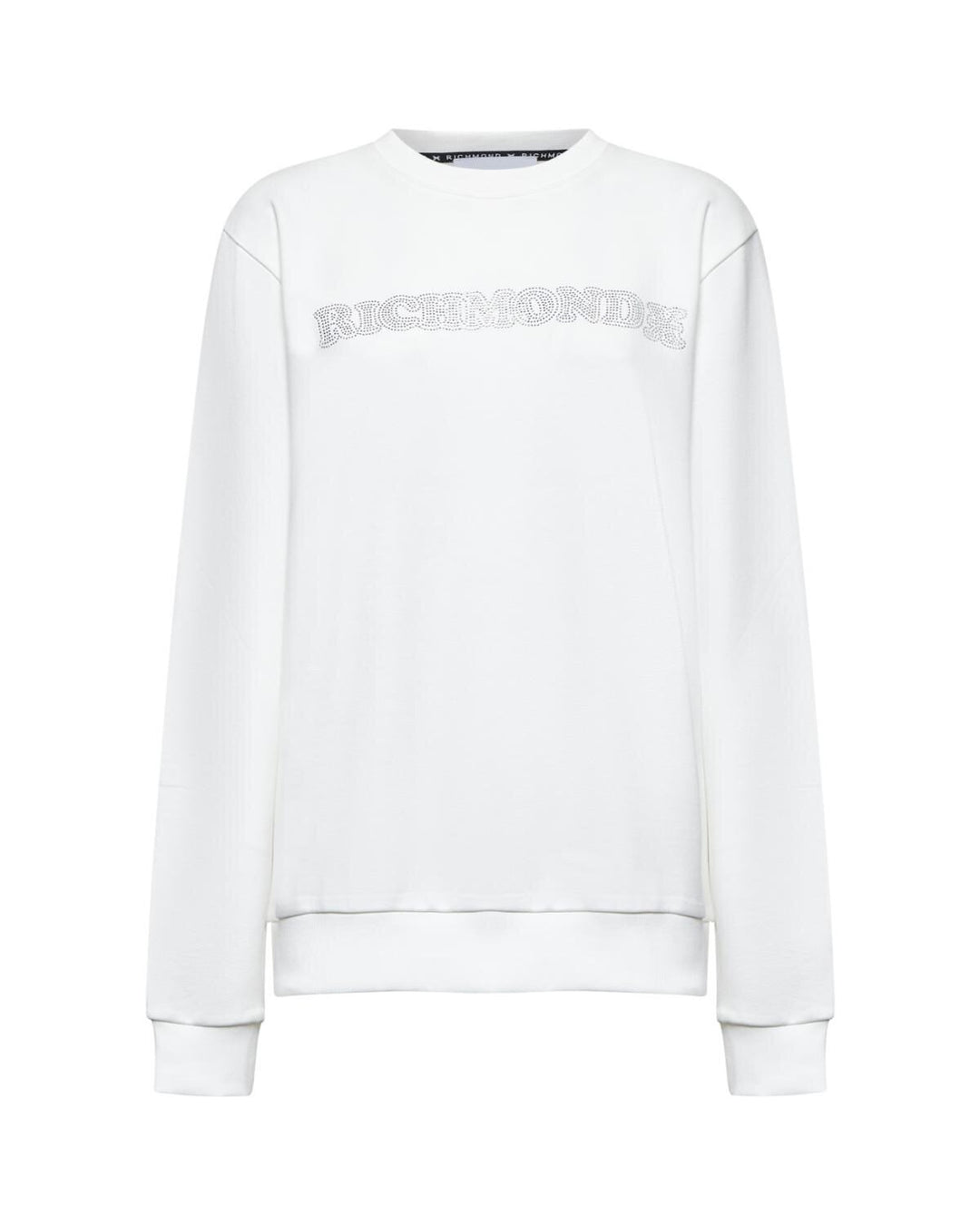 JOHN RICHMOND X  Felpa Giro Logo Con Strass Grande Donna |  JEK PIT