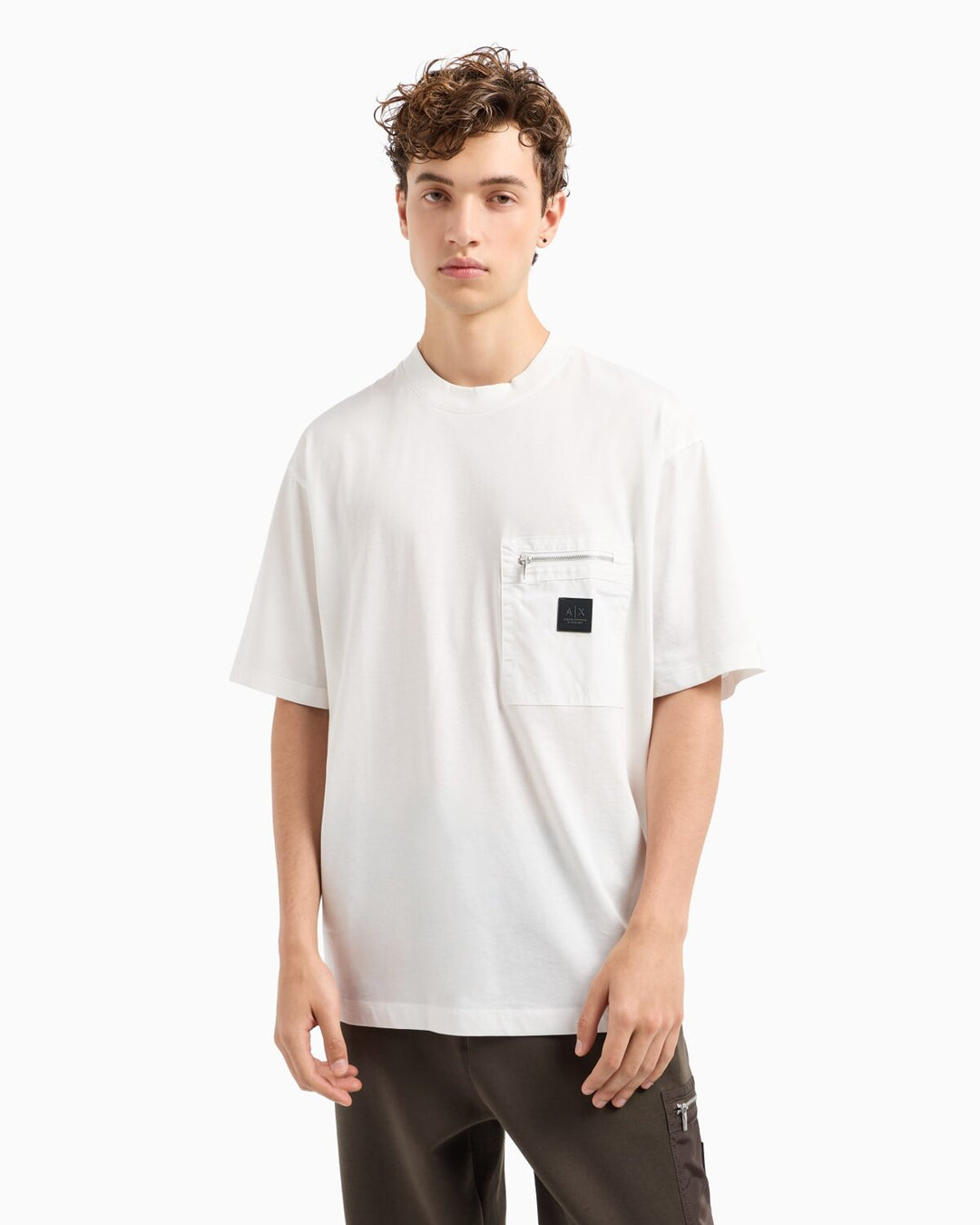 ARMANI EXCHANGE  t-Shirt Con Zip Su Taschino Uomo |  JEK PIT