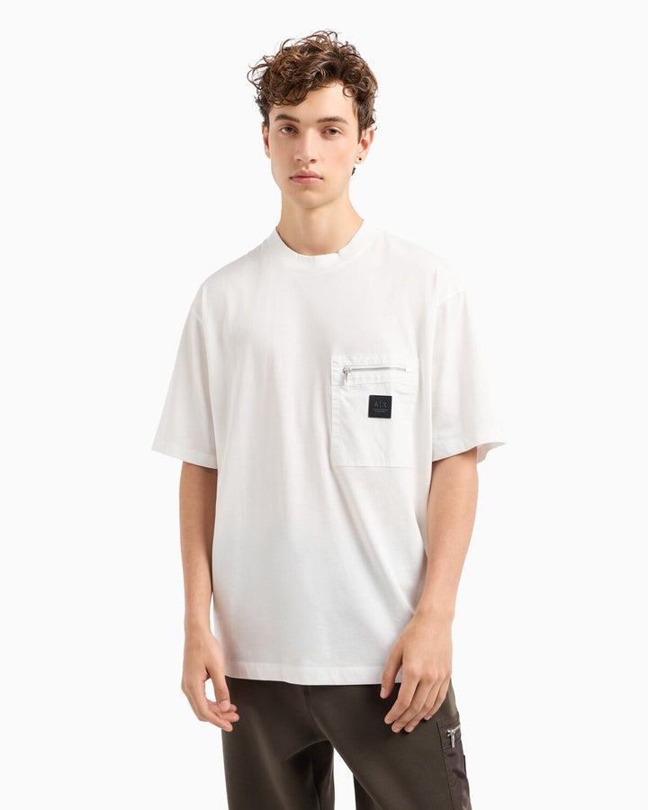 ARMANI EXCHANGE  t-Shirt Con Zip Su Taschino Uomo |  JEK PIT