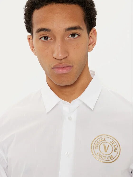 VERSACE JEANS  Camicia v-Emblem Rubber Logo Cerchio Uomo |  JEK PIT