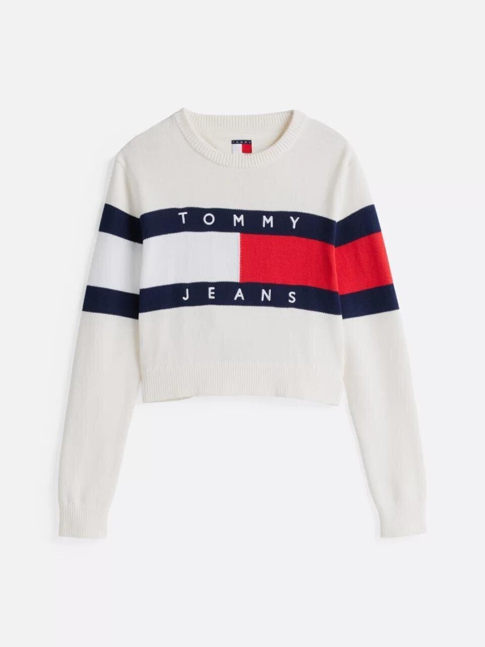 TOMMY JEANS  Maglione Giro Center Flag Bandiera Donna |  JEK PIT