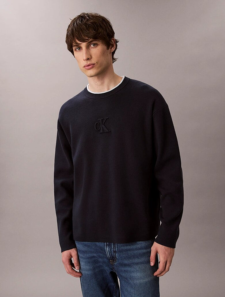 CALVIN KLEIN  Maglione Giro Collo Bicolor Uomo |  JEK PIT