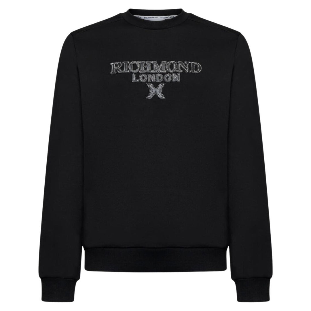 JOHN RICHMOND  Felpa Giro Con Stampa In Pelle Centrale Uomo |  JEK PIT