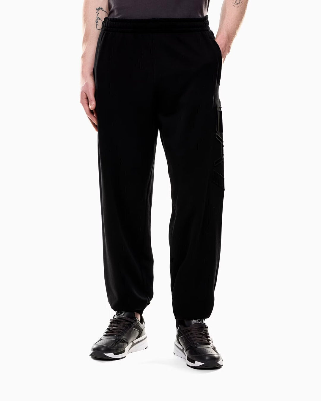 EMPORIO ARMANI EA7  Pantalone In Felpa Logo Rilievo Vert. Uomo |  JEK PIT