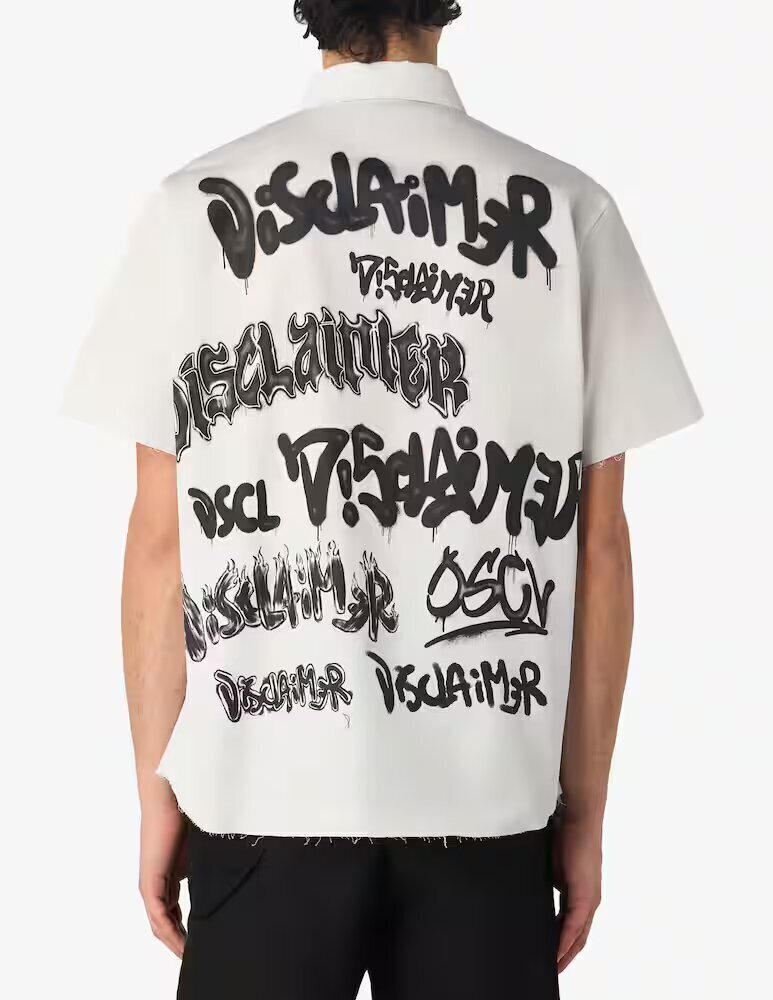 DISCLAIMER  Camicia In Popeline Stampa Retro Gr Uomo |  JEK PIT