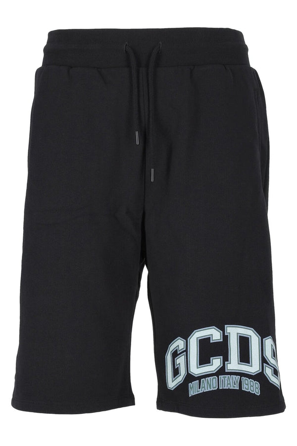 Bermuda GCDS Logo Lounge Uomo in tessuto colorato con logo distintivo, casual e comodo per look estivi e rilassati.