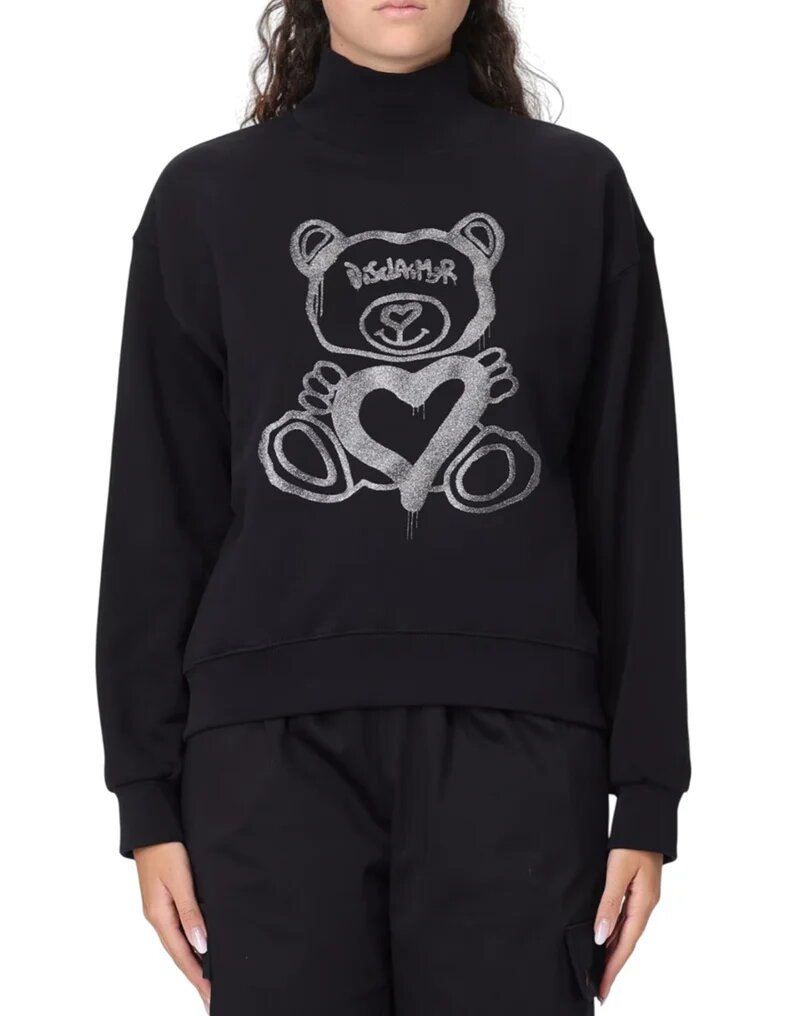 DISCLAIMER  Felpa Collo Alto Lupetto Stampa Orso Uomo |  JEK PIT