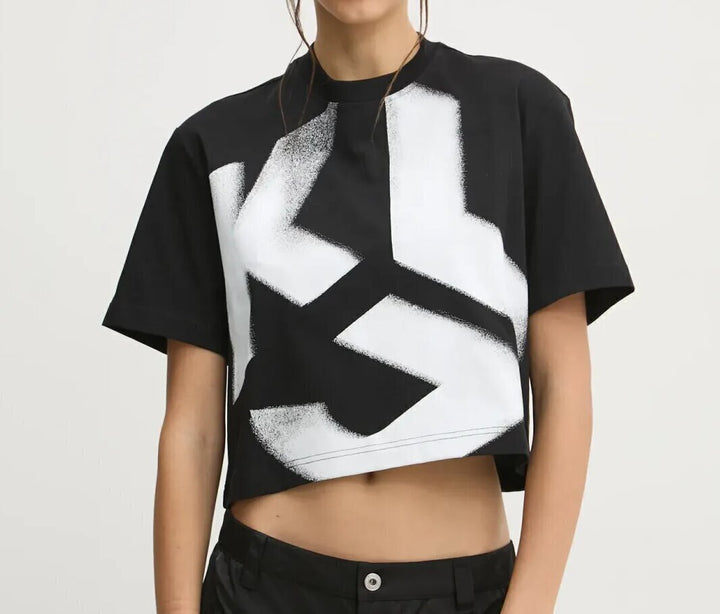 KARL LAGERFELD  t-Shirt Regular Cropped Logo Tee Donna |  JEK PIT