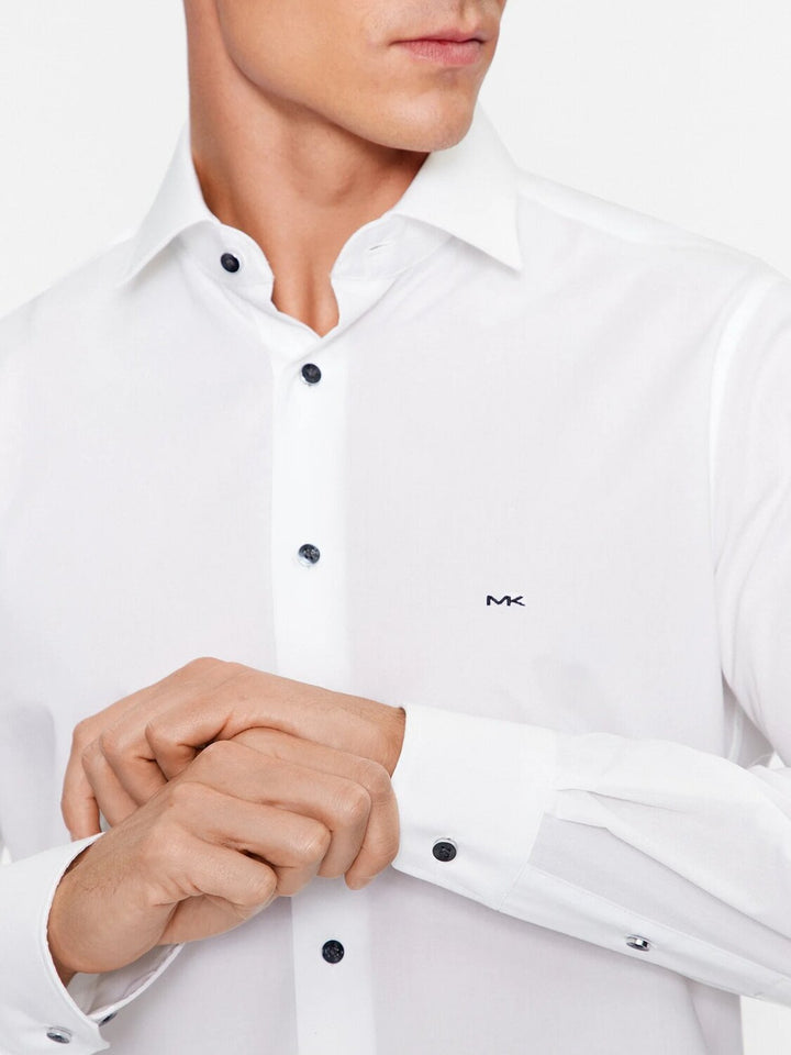 MICHAEL KORS  Poplin Contrast Emb Bottoni Neri Uomo |  JEK PIT