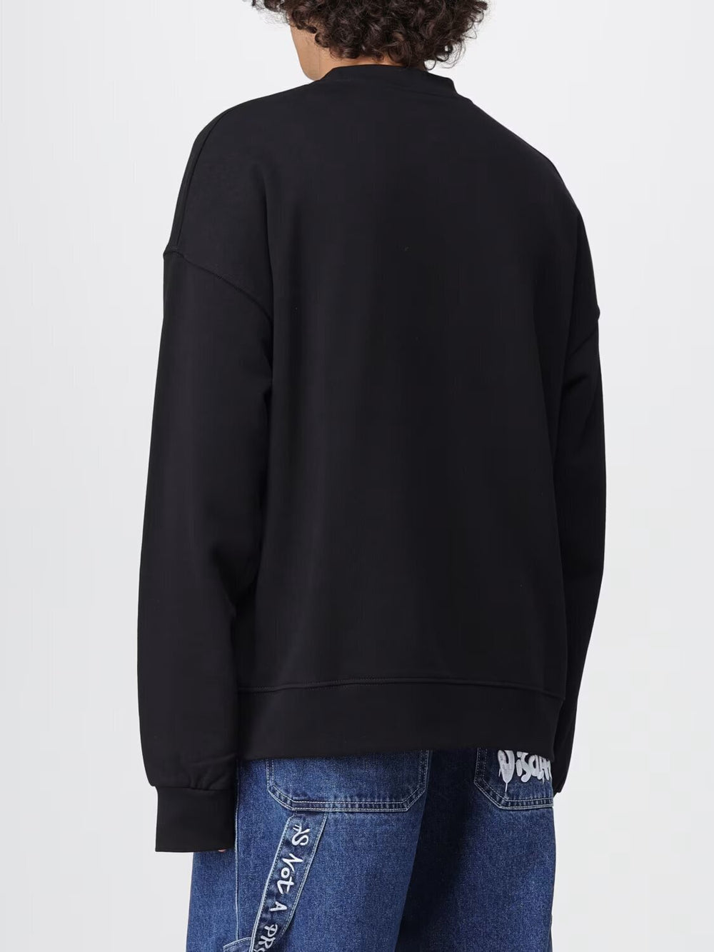 DISCLAIMER  Felpa Giro Over Logo Gommato Grande Uomo |  JEK PIT